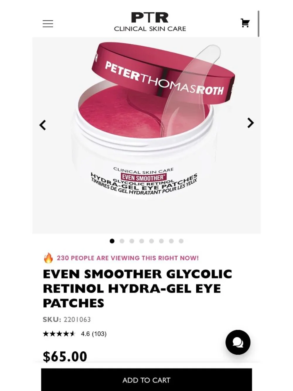 NEW PETER THOMAS ROTH GLYCOLIC RETINOL HYDRA-GEL EYE PATCHES - 60 PATCHES